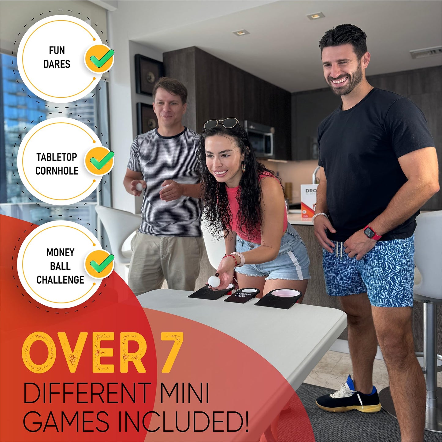 The Addictive Clip and Play Table Pong Game for All Ages - Transform Any Surface Into a Party Zone | Ideal for Family Fun, Parties, and Gifts