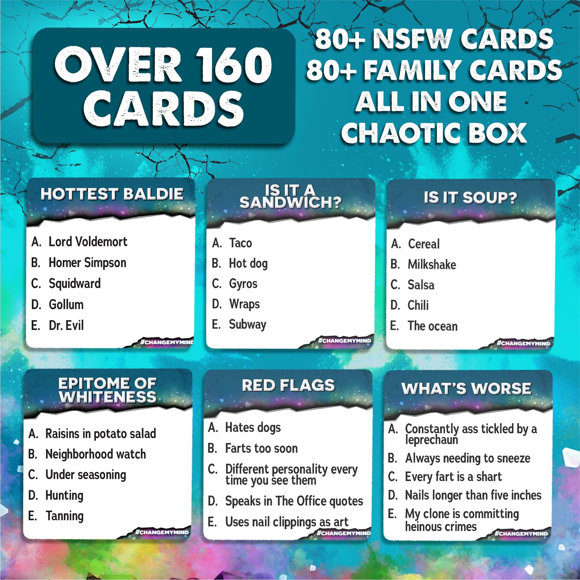 Change My Mind - Outrageous Debate Adult Party Game - Hilarious Ranking Card Game for Game Nights, Parties, Groups & Friends - Ages 17+, 3-8 Players