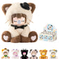 ROBOTIME Plush Doll Blind Box Figure, Animal Mystery Box, Adorable Kawaii Collectible Toy for Girls, Women, Room Decor, Tea Time Kitties (1 pcs)