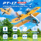 Toileum RC Plane, 2.4Ghz Remote Control Airplane with 3 Batteries & 6-axis Gyro Stabilizer, 2 Channel RTF PT-17 RC Toy, Easy to Fly for Beginners Kids