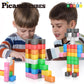PicassoTiles Magnet Cube Building Blocks 1.2" 3CM Magnetic Cubes Toy Construction Building Educational Sensory Toys with Idea Booklet for School
