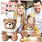 aoemgnj Personalized Teddy Bear with Embroidered Name, 10/12/16 Inch Custom Plush Stuffed Animal, Soft Huggable Gift for Birthday, Christmas
