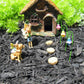Treasure Gurus 3pc Miniature Glow in the Dark Flower Pick Stand Set Fairy Garden Landscape Accessory Dollhouse Decor