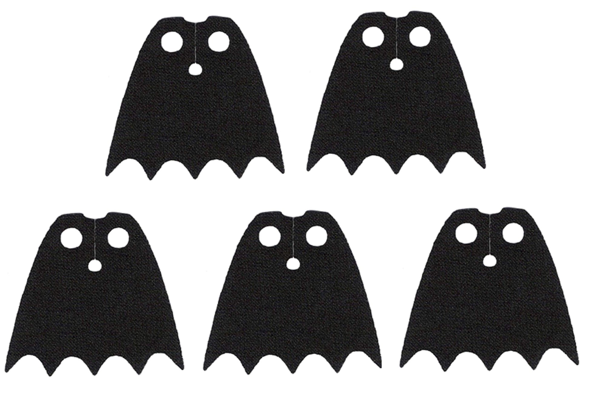 LEGO Batman: Black Batman Capes - New Spongy Fabric x5 - Lot of 5