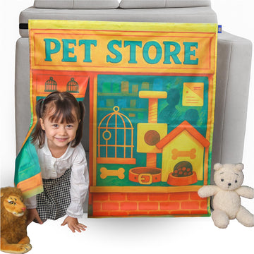 Play Couch Panel for Kids, Car Wash Role Play Cover for Modular Foam Sofa, Fits Nugget & Similar Kids Couches, Doorway/Play Couch Accessory - Enter