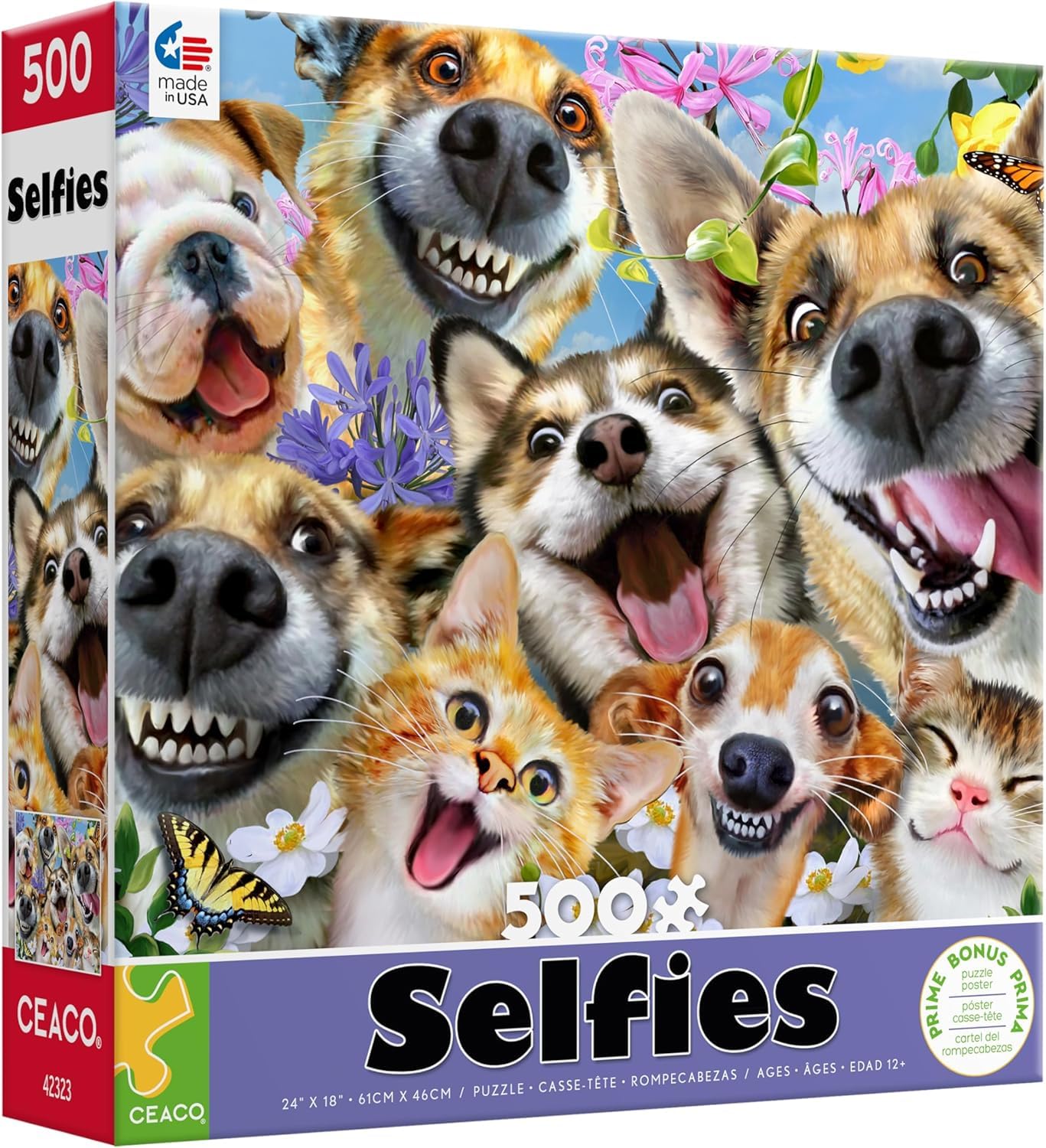 Ceaco - Companion Selfies - 500 Piece Jigsaw Puzzle for Adults