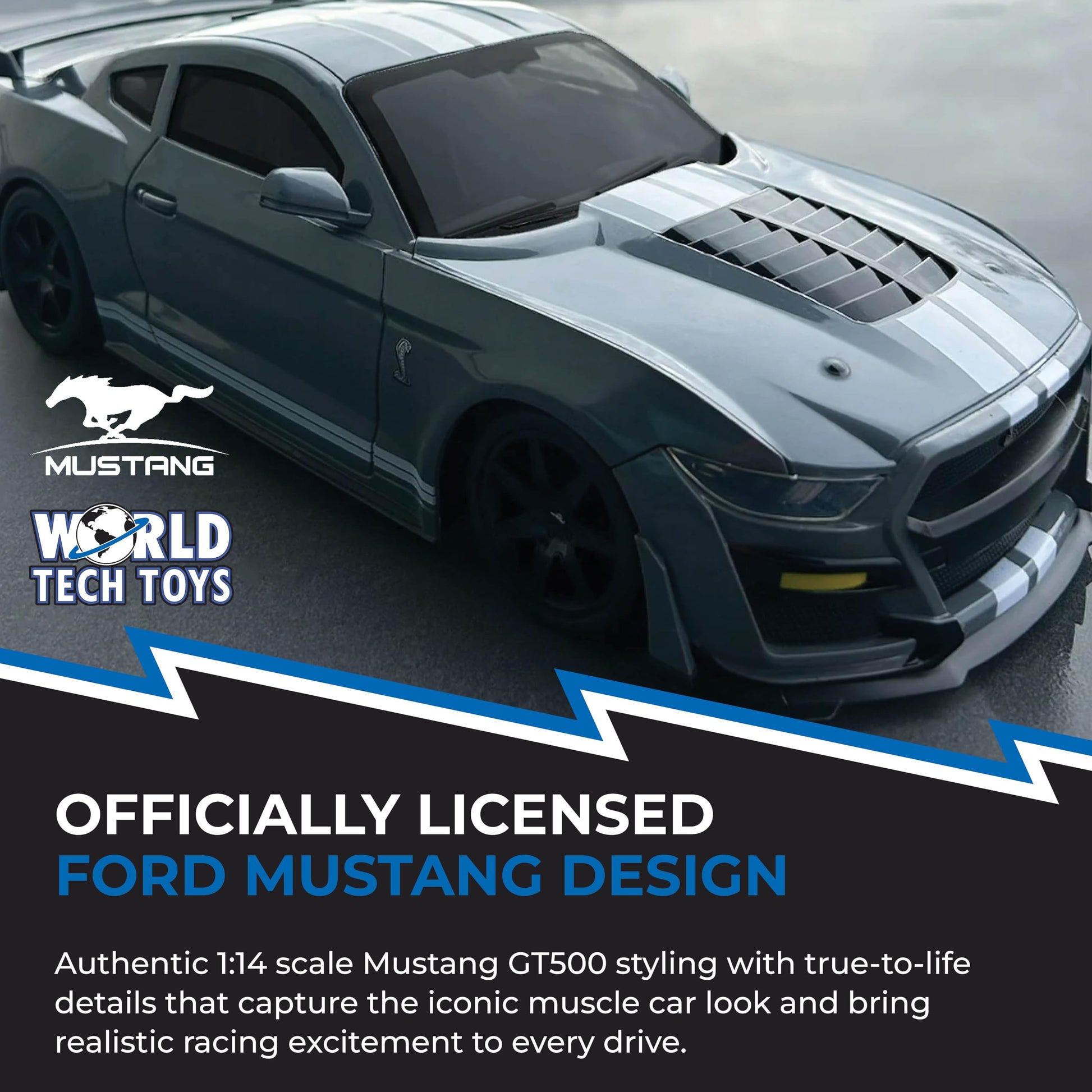 Ford Mustang Shelby GT500 1:14 Electric RC Car, Full-Function, Ages 6+
