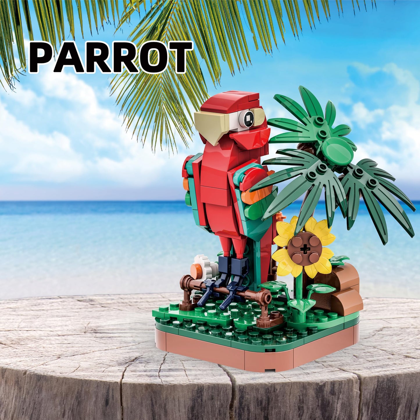 Apostrophe Games Majestic Birds Model Building Block Kit - 900 Pieces - Six Unique Bird Models for Kids and Adults