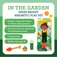 Petit Collage: Shine Bright - in The Garden Magnetic Dress-Up Toy Magnetic Game Board with Mix and Match Magnetic Pieces, Ideal for Ages 3+ - Includes