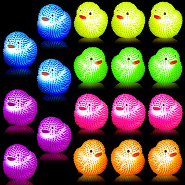 MCCVBFHH 18 Pcs Light up Duck,LED Flashing Mini Rubber Ducks, Ducks Glowing in The Dark to Reduce Pressure.Parties, Halloween Bash and Easter