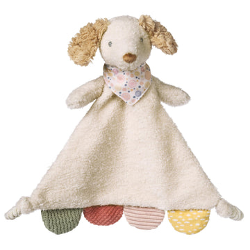 Mary Meyer Lovey Baby & Toddler Stuffed Animal Activity Blanket Plush Soft Snuggle Toy, 12-Inches, Tan Dancing Dachshund