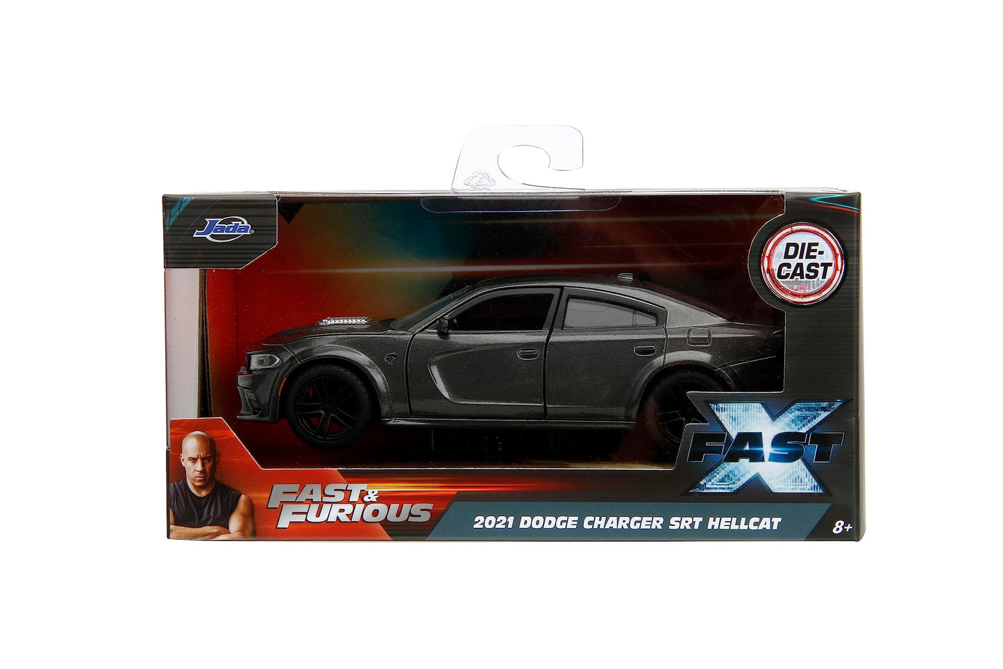 Jada Fast & Furious 1:32 2021 Dodge Charger SRT Hellcat Die-Cast Car, Toys for Kids and Adults