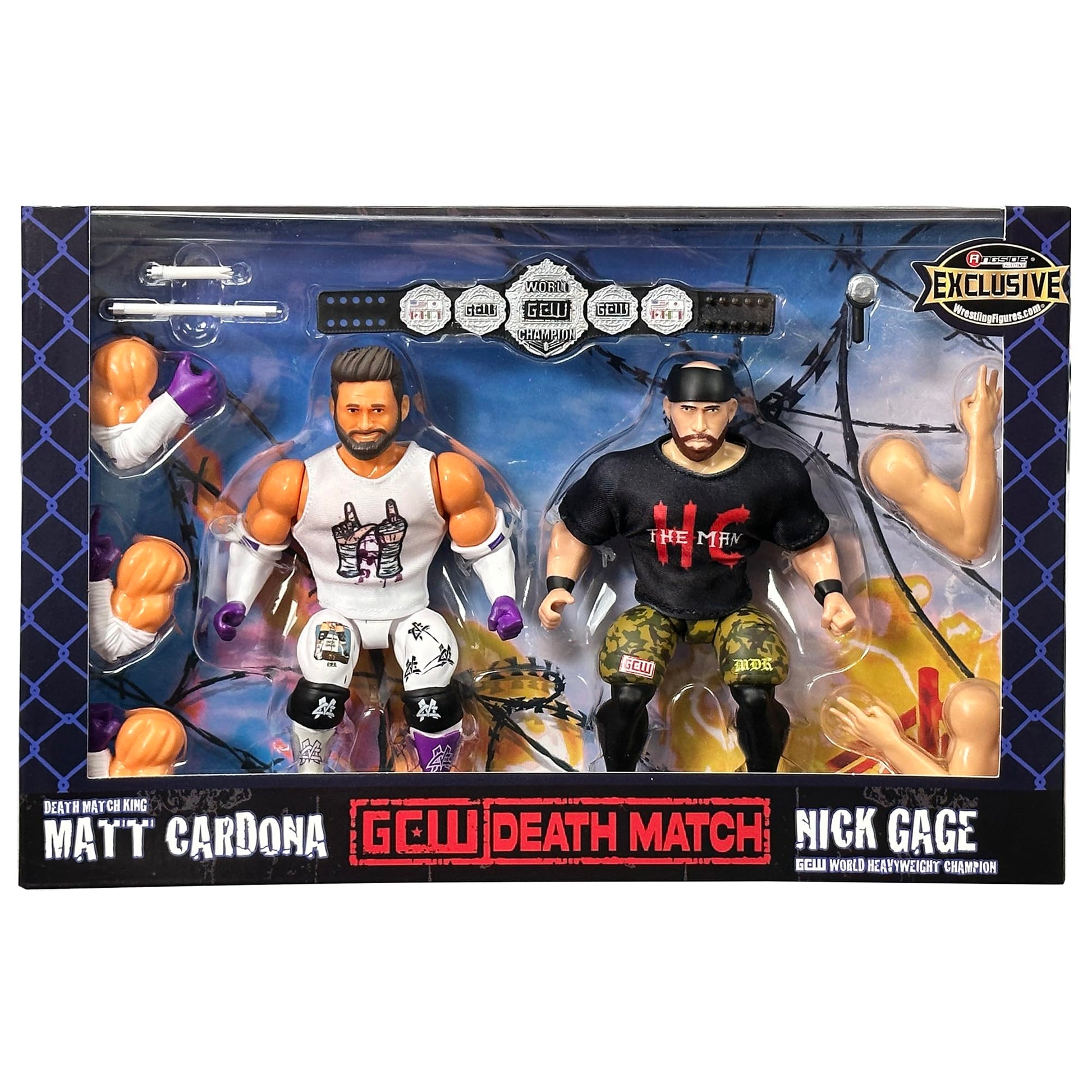 The Major Wrestling Figure Podcast (Chase Variant - Non Bloody) Nick Gage & Matt Cardona GCW Death Match 2-Pack Ringside Exclusive
