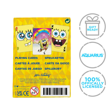 Aquarius Spongebob Faces Playing Cards Standard Size - Themed Novelty Deck with 52 Unique Expression Designs - Collectible Merchandise Gift for Teens