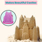 4E's Novelty (4 Sets) Castle Beach Buckets and Shovels, Large Size 7" - Sand Castle Building Kit, Sandcastle Molds Beach Toys for Kids 3-10, Outdoor