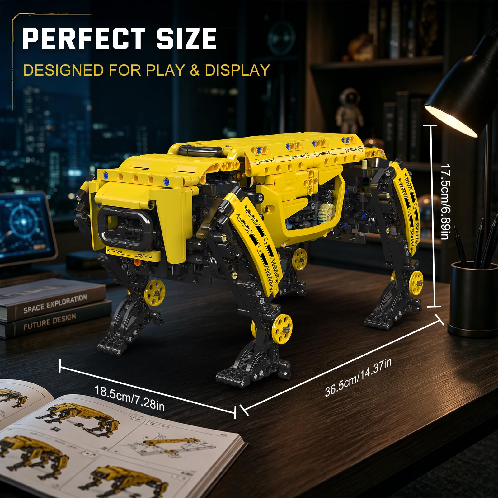 Mould King Robot Dog Building Set, Remote Controlled Robot Dog Toy for Kids, Mechanical Robot to Build, DIY Building Set as STEM Project/Collectibles