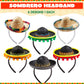 JOYIN 6 PCS Cinco De Mayo Fiesta Fabric and Straw Sombrero Headbands Party Costume for Fun Fiesta Hat Party Supplies, Luau Event Photo Props, Mexican