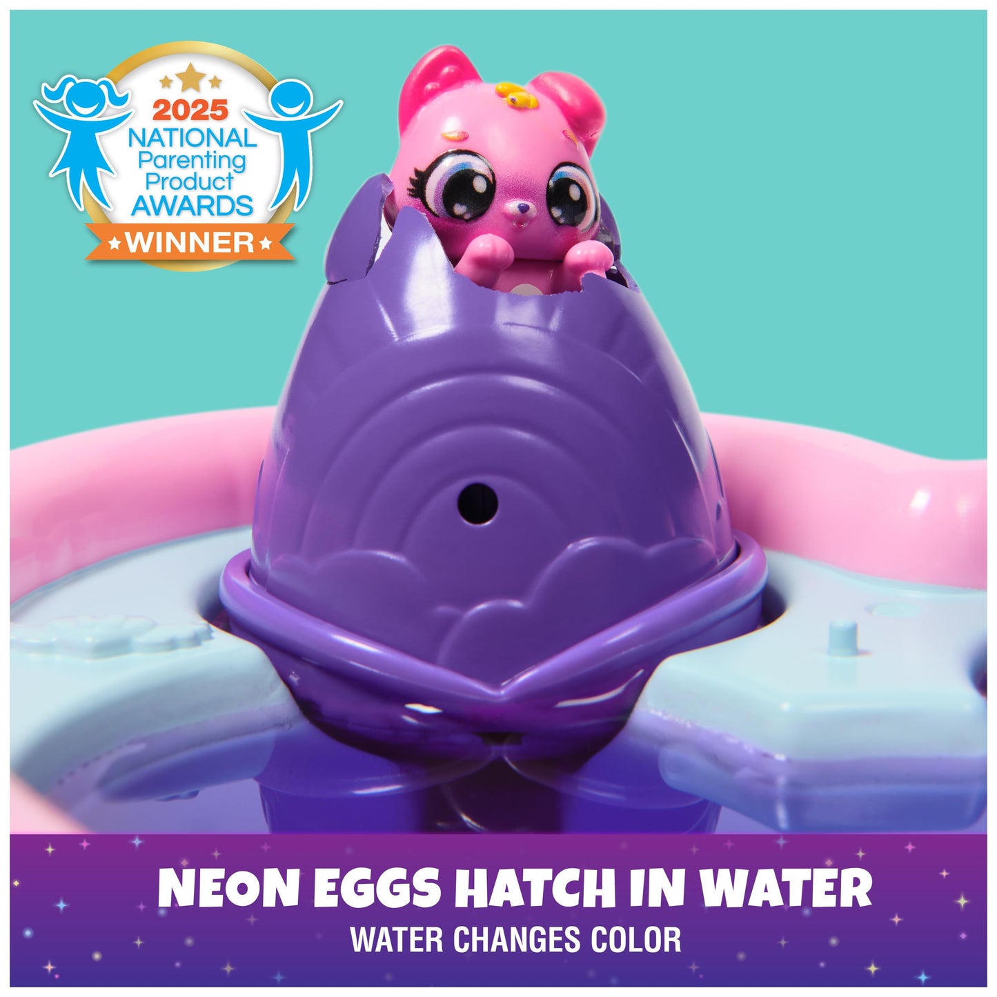 Hatchimals Alive Neon Rainbow Bestie Pool Party, 2 Surprise Eggs, Ages 3+