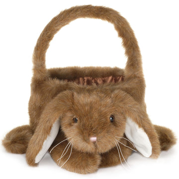 Bearington Brown Bunny Rabbit The Plush Easter Basket Bunny, 12 x 13 Inch Bunny Basket
