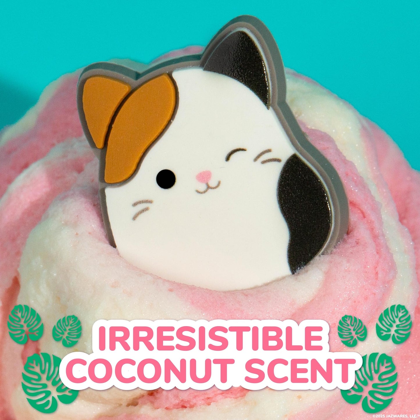 Original Squishmallows Scented Slime Jar, Coconut, Cam the Cat