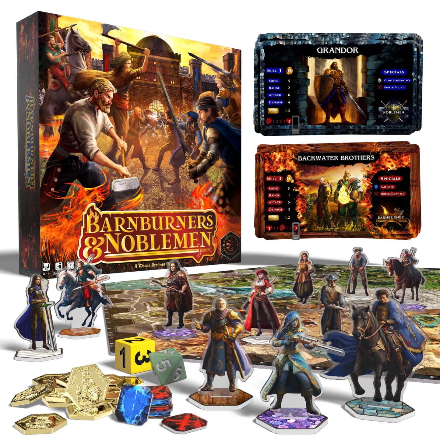 Barnburners and Noblemen: Master Set - NEW Fantasy Tabletop Wargame, Competitive Strategy Game for 2-4 Players, Ages 12+