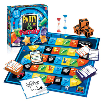 Jumbo Party & Co. Family Board Game - Fun Multi-Challenge Game for 8+ Years, Multiplayer Family Entertainment.