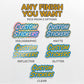 VulgrCo Personalized Custom Individually Die Cut Stickers Decals for Fun, Business, Weddings, Birthdays, Gifts Waterproof (Glitter Stickers)