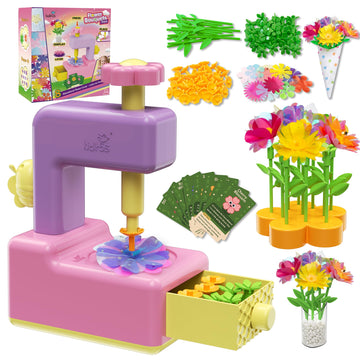 Kiditos Flower Making Kit for Kids DIY Bouquet - Flower Toy Craft Kits Toys for 4 5 6 7 8 Year Old Girls & Educational Cards, Arts and Crafts Birthday