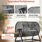 VEVOR Raffle Ticket Spinner, 16.1" x 11.9" Holds 5000 Tickets or 200 Ping Pong Balls, Raffle Drum Lottery Spinning Cage with Reinforced Handle, Stable