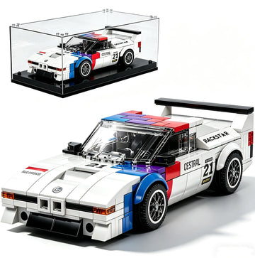 Mould King Speed Champion Race Car Building Toy with Display Case, 411 PCS