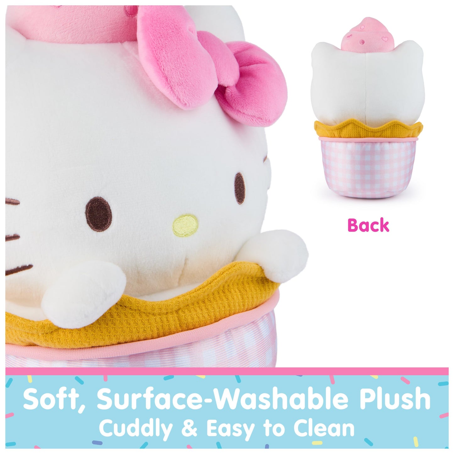 GUND Sanrio Hello Kitty Ice Cream 10-Inch Dessert Plush Toy for Ages 1+