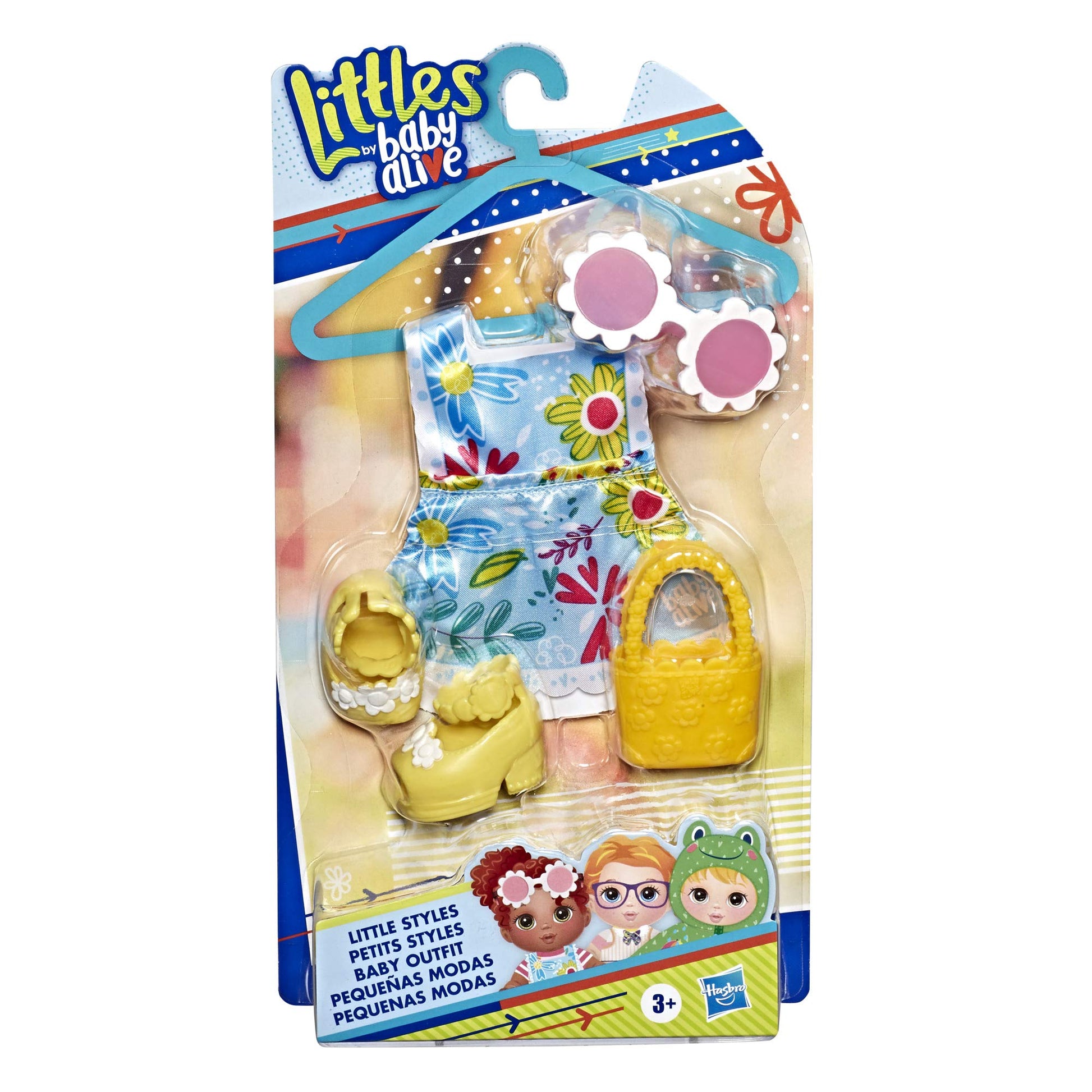 Littles by Baby Alive Little Styles, Fun in The Sun Outfit for Littles Dolls, Brown
