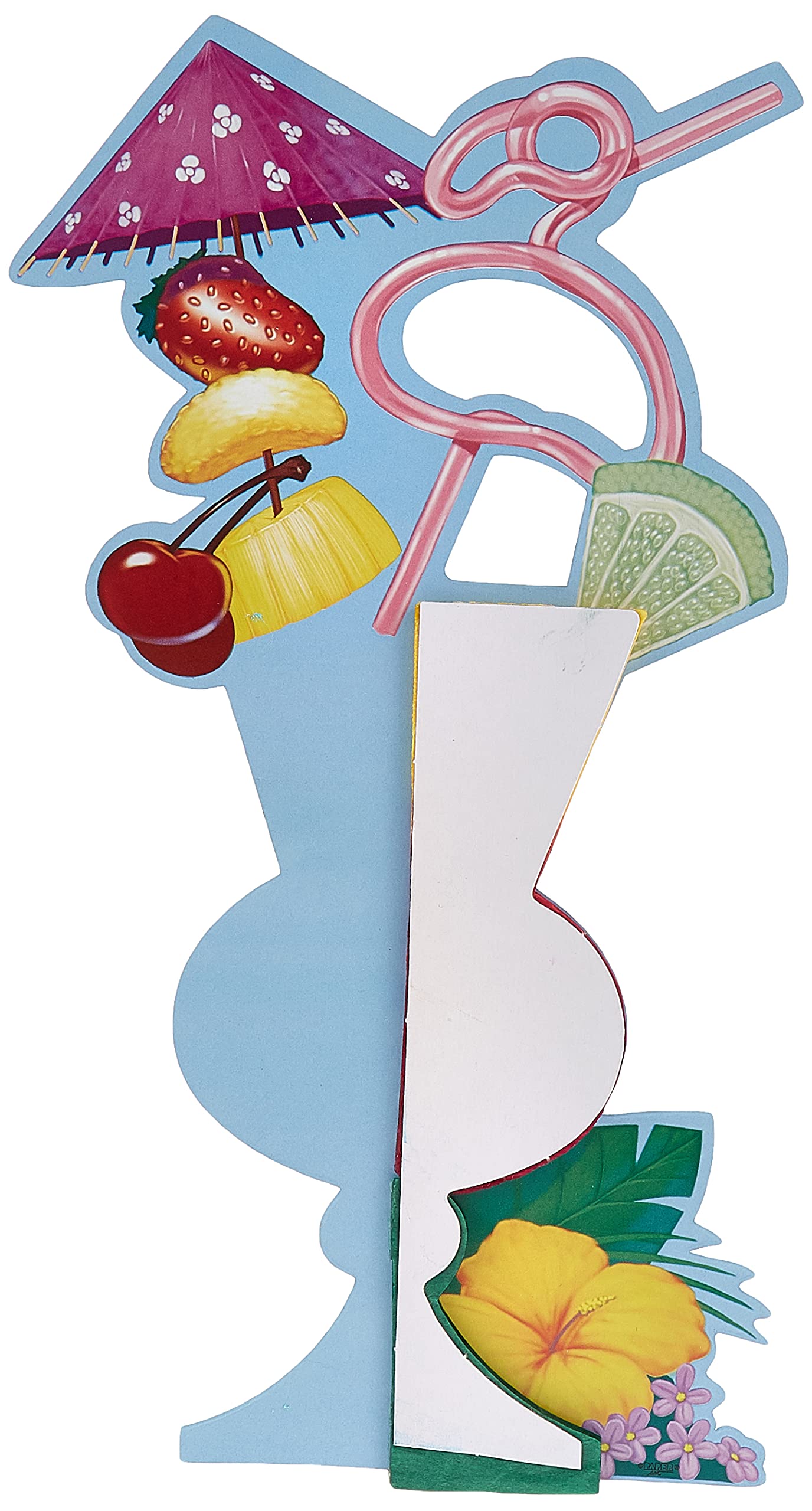Creative Converting Honeycomb Centerpiece, Luau Tropical Drink
