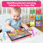 Trilingual Learning Toy Tablet with Music & Sound, Montessori Speech Therapy Toys for 1 Year Old Girl Boy Musical Baby Toy 12-18 Months Toddler Girl