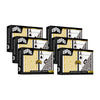Copag 1546 Design 100% Plastic Playing Cards, Poker Size (Standard) Black/Gold (Jumbo Index, 6 Sets)