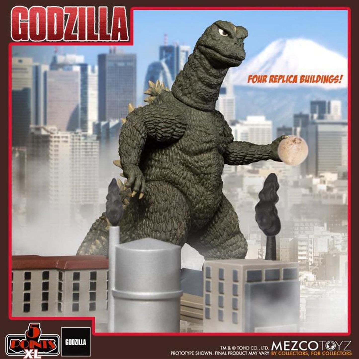 Mezco Godzilla vs Hedorah 5 Points Set of 3 (1971) Action Figure Deluxe Boxed Set Made of Plastic