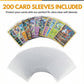 X PRO 1000+ Card Binder - Comes with 200 Card Sleeves | Compatible with TCG, Sports, MTG & More - 16 Pocket Card Binder | TCG Binder