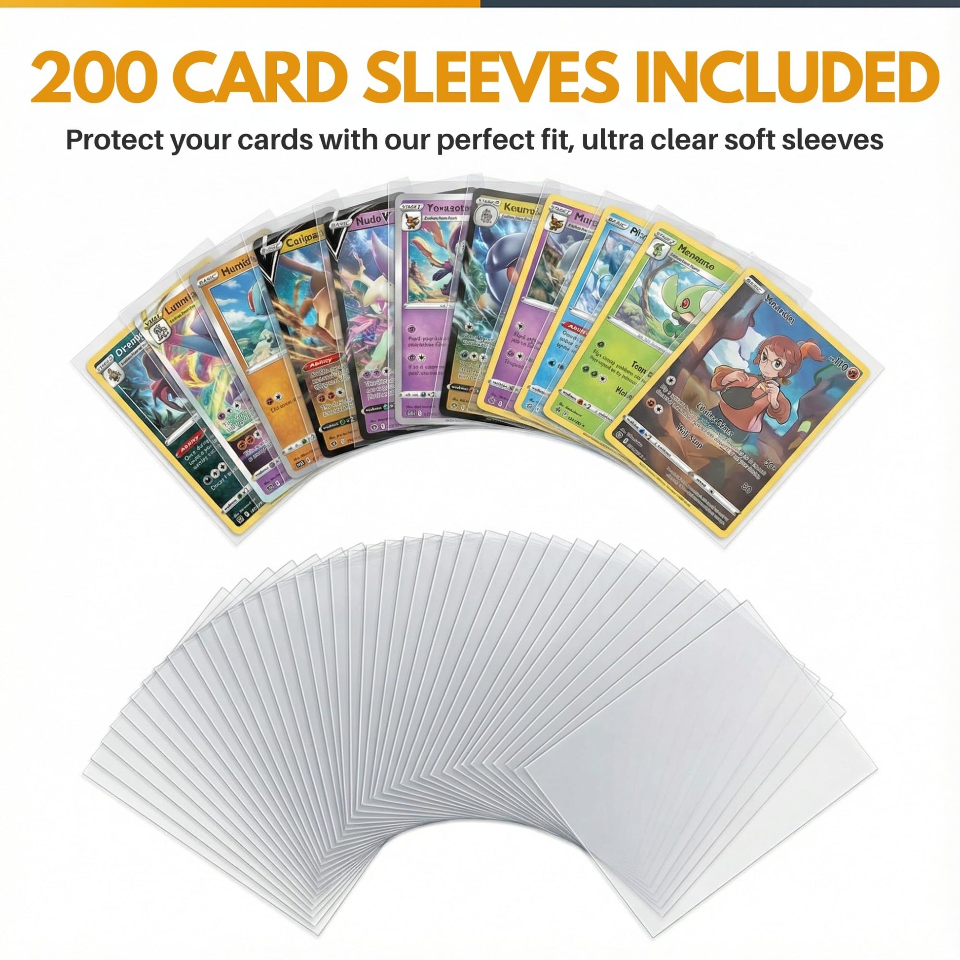 X PRO 1000+ Card Binder - Comes with 200 Card Sleeves | Compatible with TCG, Sports, MTG & More - 16 Pocket Card Binder | TCG Binder