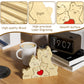 Personalized Wooden Cat Family Puzzle with 2-5 Name, Laser Engraving Custom Cats Family Member Names Puzzle Home Gifts, Christmas Housewarming Home