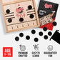 PuxZoop Fast Sling Puck Game - Large Size - Test Your Speed and Accuracy with This Fast-Paced Wooden Air Hockey Board Game - Guaranteed Fun for Family