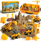 OENUX Construction Play Sand Kit with 4 Take Apart Trucks for Boys Age 3-8