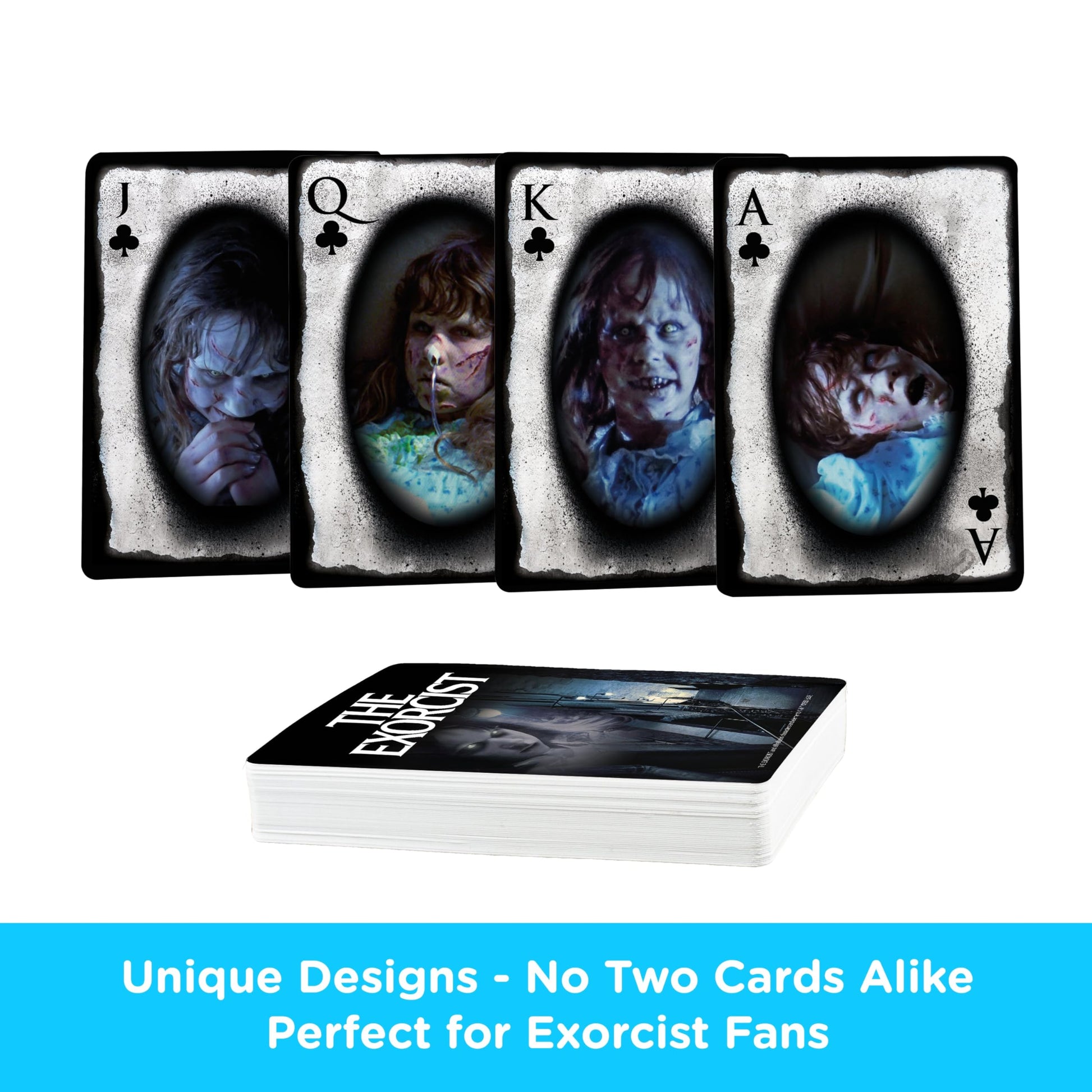 Aquarius The Exorcist Playing Cards Standard Size - Themed Novelty Deck with 52 Unique Horror Movie Designs - Collectible Merchandise Gift for Teens