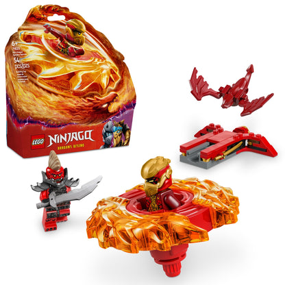 LEGO NINJAGO Kai's Dragon Spinjitzu Spinner - Spinning Blade Battle Building Toy for Kids, Boys and Girls, Ages 6+ - with 2 Minifigures - Gift Idea