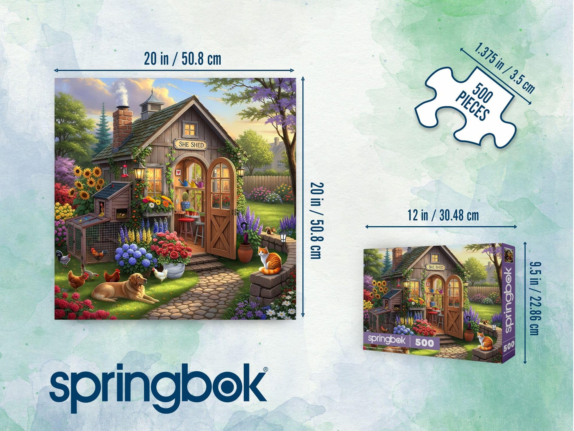 Springbok The Garden Shed 500 Piece Jigsaw Puzzle for Adults