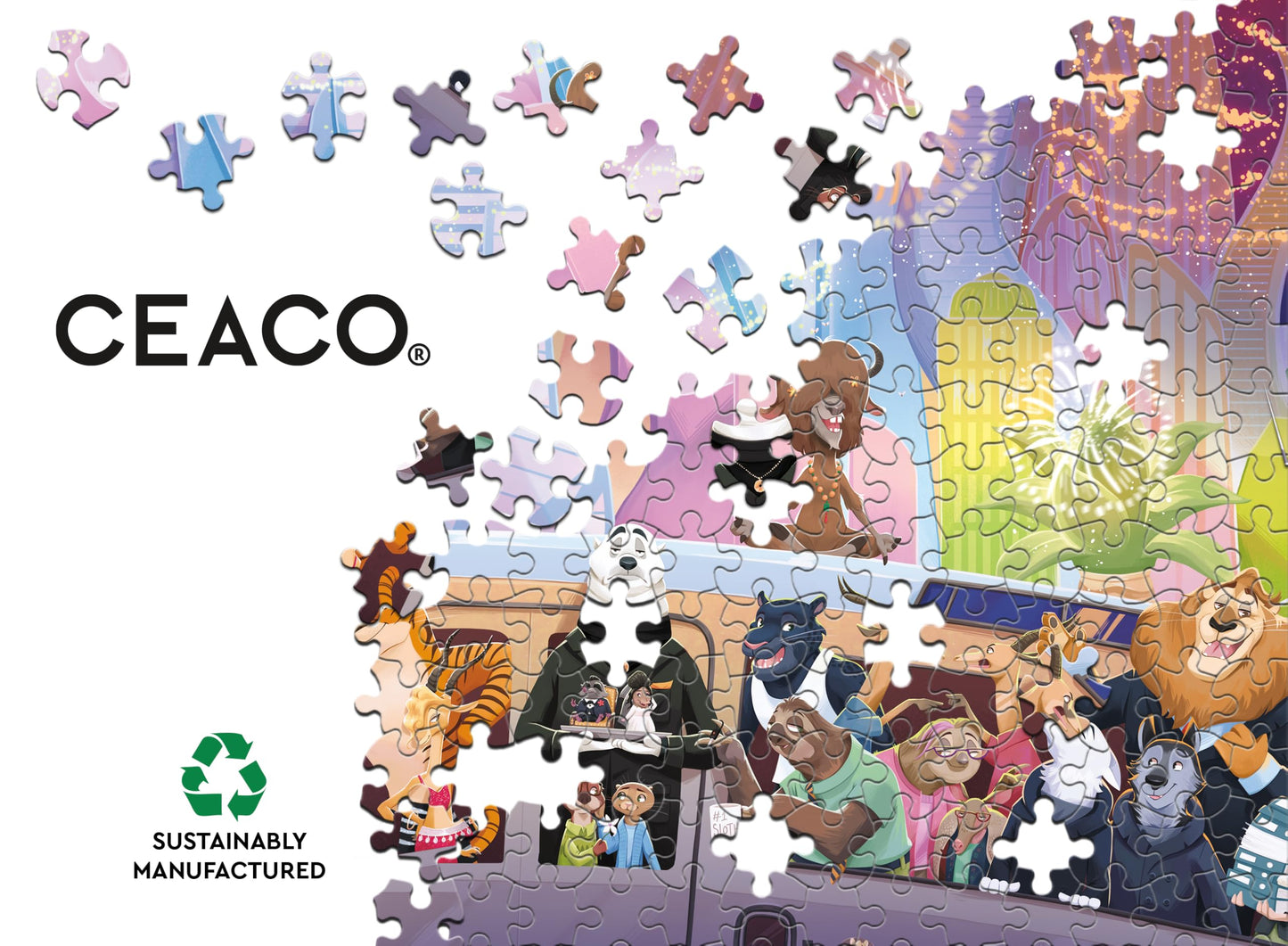 Ceaco - Disney Zootopia Celebration - 500 Piece Jigsaw Puzzle for Adults
