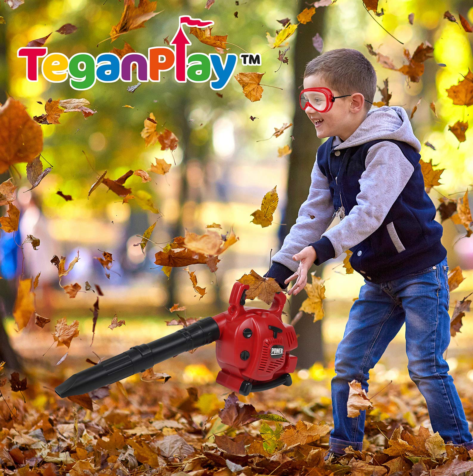 Kids Toy Leaf Blower, Hedge Trimmer & Chainsaw Set Landscaping Power Tools