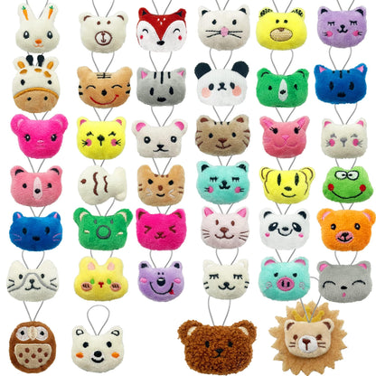 XIPEGPA 40 PCS Mini Animal Plush Toys Set Cute Small Animal Stuffed Toy Keychain for Party Favors Keychain Ornament for Goody Bag Easter Egg Stuffers
