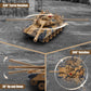 Fistone 1/24 RC Battle Tank Set - Remote Control T90 & Leopard Tanks with Realistic Sounds, Lights, Life Indicators, and Spray Effects - Military Toy