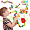 ZOZOPLAY STEM Toys Tube Locks, 72 Piece Tubular Pipes & Spouts & Joints & Whistles & Trumpet Toy, Learning Educational Building Block Set