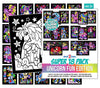 Super Pack of 18 Fuzzy Velvet Coloring Posters (Unicorn Fun Edition) - Great for Family Time, Arts and Crafts, Travel, Quiet Time, Sharing, Parties